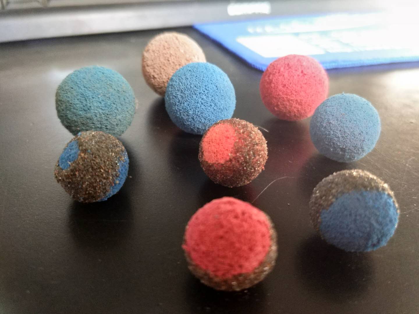 海綿膠球，金剛砂膠球